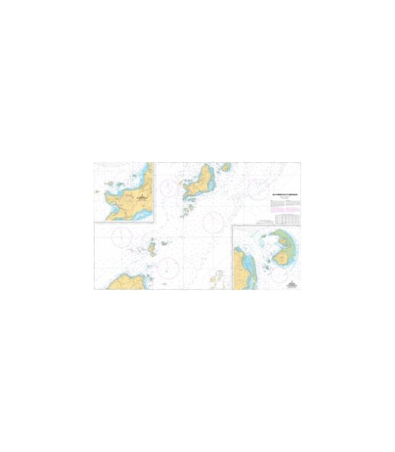 OceanGrafix French (SHOM) Nautical Chart 7610 The Grenadines - Groupe Sud - De Carriacou à Grenada