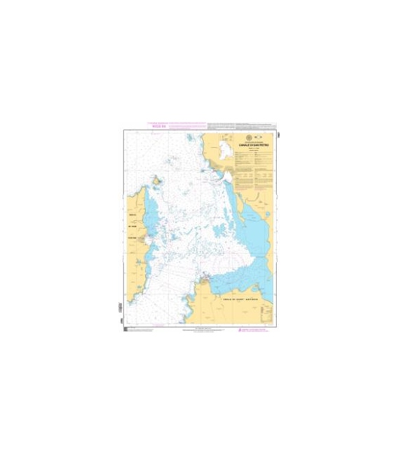 OceanGrafix French (SHOM) Nautical Chart 7607 Canale di San Pietro