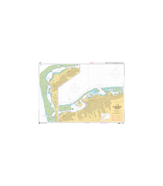 OceanGrafix French (SHOM) Nautical Chart 7460 De la Passe de Taapuna à la Passe dArue