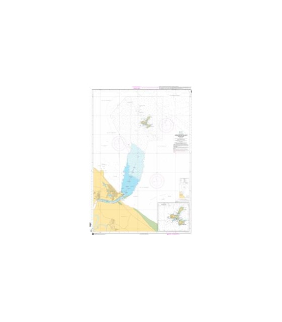 OceanGrafix French (SHOM) Nautical Chart 7481Approches de Kourou - Îles du Salut
