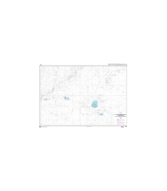 OceanGrafix French (SHOM) Nautical Chart 7604 De Prince Edward Islands à Heard Island - Îles Crozet , Kerguelen et Amsterdam