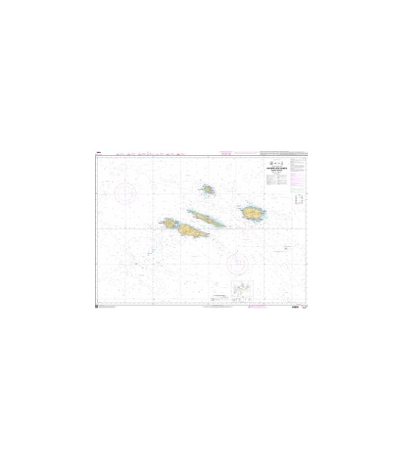 OceanGrafix French (SHOM) Nautical Chart 7605 Archipel des Açores - Groupe Central