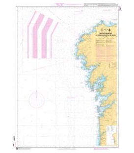 OceanGrafix French (SHOM) Nautical Chart 7597 Des Îles Sisargas à lembouchure du Río Miño