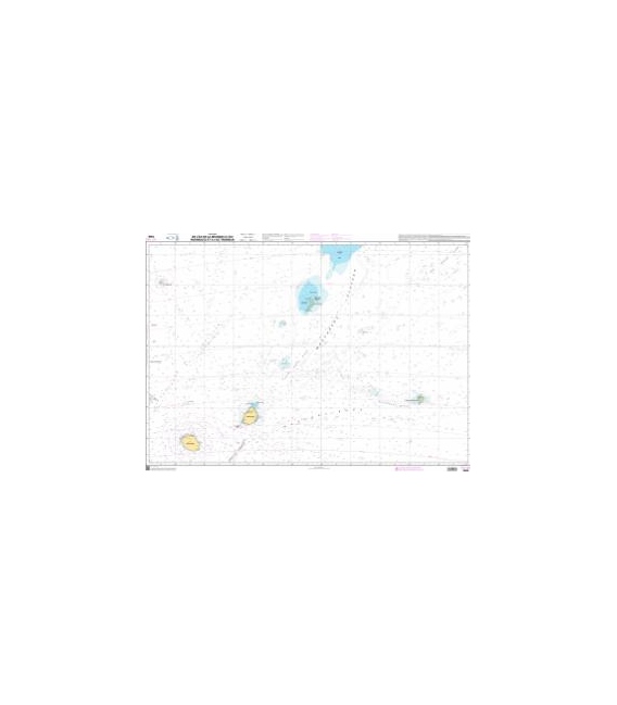 OceanGrafix French (SHOM) Nautical Chart 7488 De lÎle de La Réunion à lÎle Rodrigues et à lÎle Tromelin