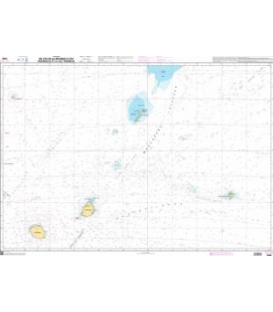 OceanGrafix French (SHOM) Nautical Chart 7488 De lÎle de La Réunion à lÎle Rodrigues et à lÎle Tromelin