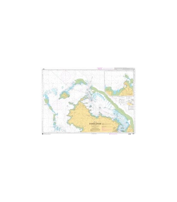 OceanGrafix French (SHOM) Nautical Chart 7492 Île de Mayotte - Partie Nord - De la Passe des Îles Choazil à Dzaoudzi