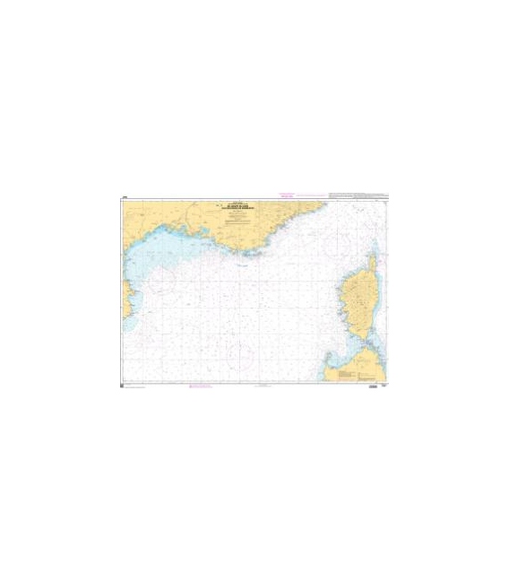 OceanGrafix French (SHOM) Nautical Chart 7507 Du Golfe du Lion aux Bouches de Bonifacio