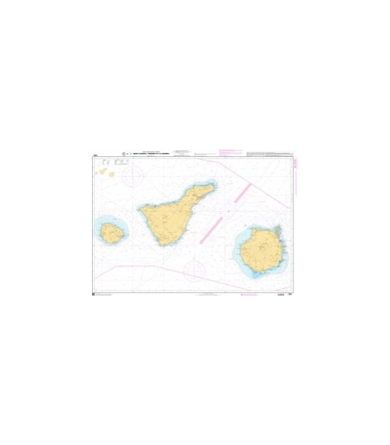 OceanGrafix French (SHOM) Nautical Chart 7565 Gran Canaria, Tenerife et La Gomera