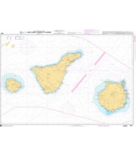 OceanGrafix French (SHOM) Nautical Chart 7565 Gran Canaria, Tenerife et La Gomera