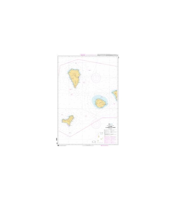 OceanGrafix French (SHOM) Nautical Chart 7563 La Palma, La Gomera et El Hierro