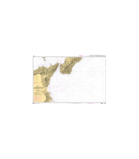 OceanGrafix French (SHOM) Nautical Chart 7549 De Augusta à Punta Stilo - Détroit de Messina (Stretto di Messina)