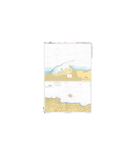 OceanGrafix French (SHOM) Nautical Chart 7536 Abords et Ports dIrákleion