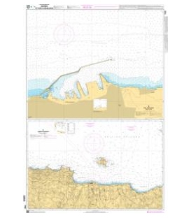 OceanGrafix French (SHOM) Nautical Chart 7536 Abords et Ports dIrákleion