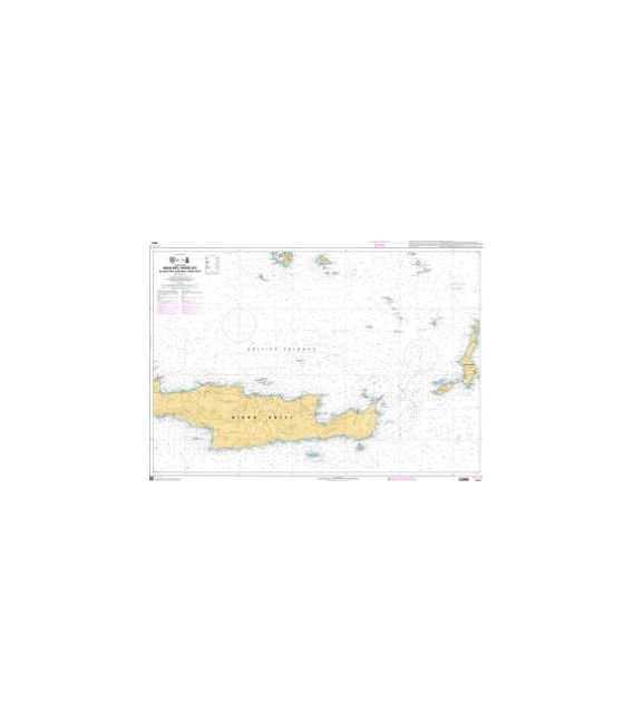 OceanGrafix French (SHOM) Nautical Chart 7531 Nísos Krítí (Partie Est) - De Nísos Thíra (Santorin) à Nísos Kásos
