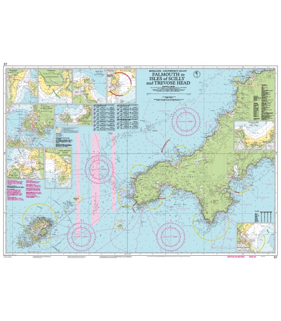 Imray Chart C7 Falmouth to Isles of Scilly and Trevose Head