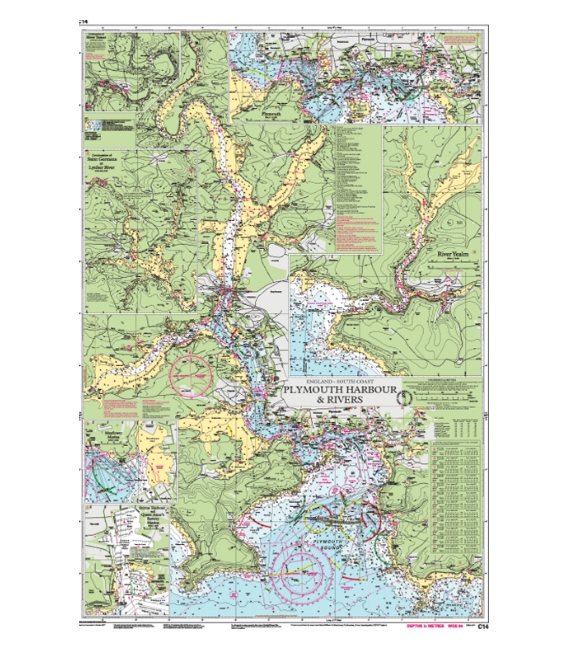 Imray Chart C14 Plymouth Harbour and Rivers