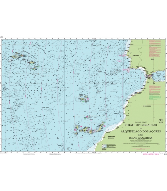 Imray Chart C20 Strait of Gibraltar to Arquipelago dos Açores and Islas Canaries