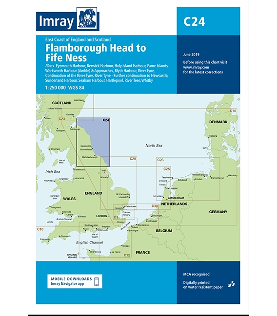 Imray Chart C24 Flamborough Head to Fife Ness