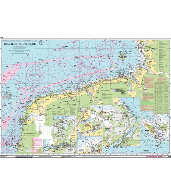Imray Chart C26 IJmuiden to Die Elbe