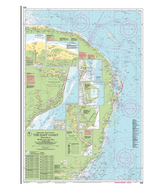 Imray Chart C28 Harwich to Wells-next-the-Sea