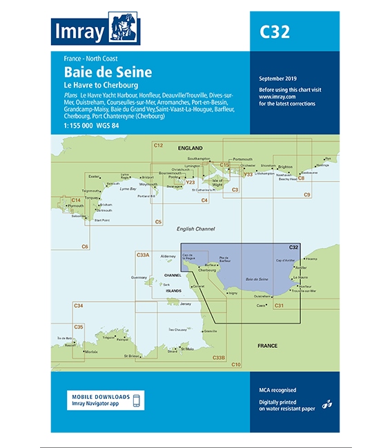 Imray Chart C32 Baie de Seine