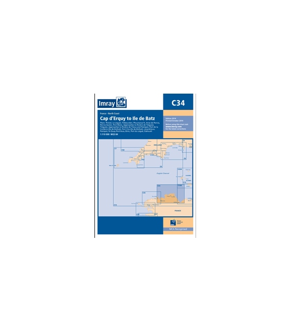 Imray Chart C34 Cap d'Erquy to Ile de Batz