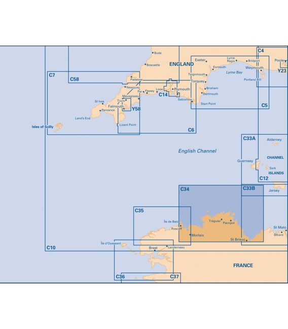 Imray Chart C34 Cap d'Erquy to Ile de Batz