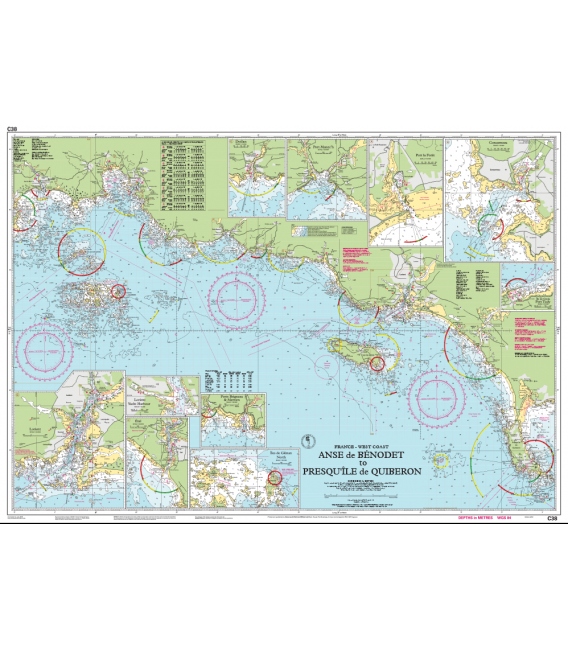 Imray Chart C38 Anse de Bénodet to Presqu'île de Quiberon