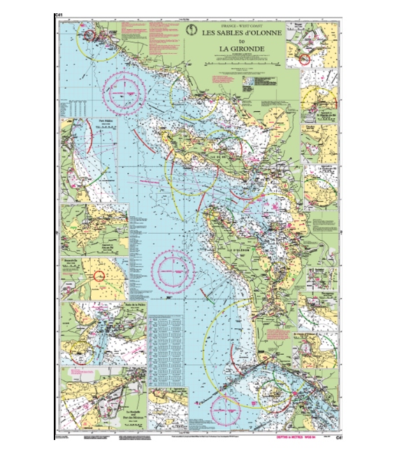 Imray Chart C41 Les Sables d'Olonne to La Gironde