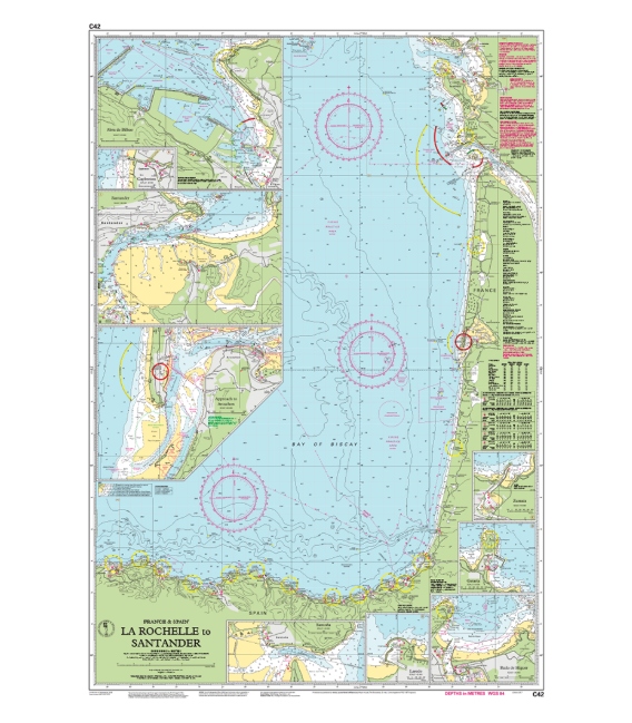 Imray Chart C42 La Rochelle to Santander