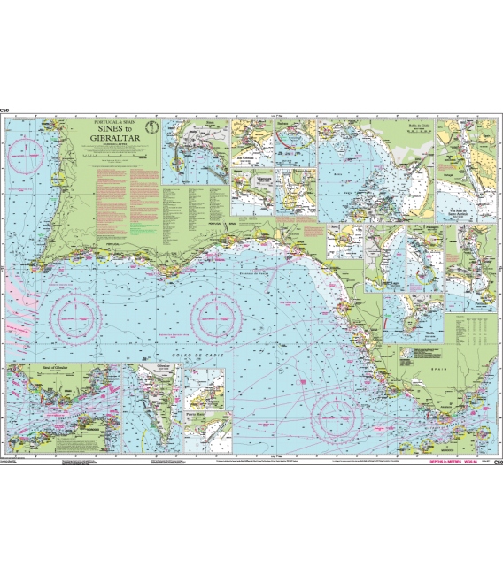 Imray Chart C50 Sines to Gibraltar