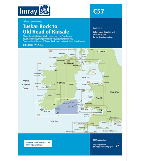 Imray Chart C57 Tuskar Rock to Old Head of Kinsale