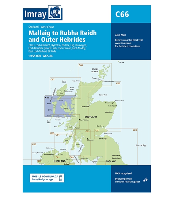 Imray Chart C66 Mallaig to Rudha Reidh and Outer Hebrides