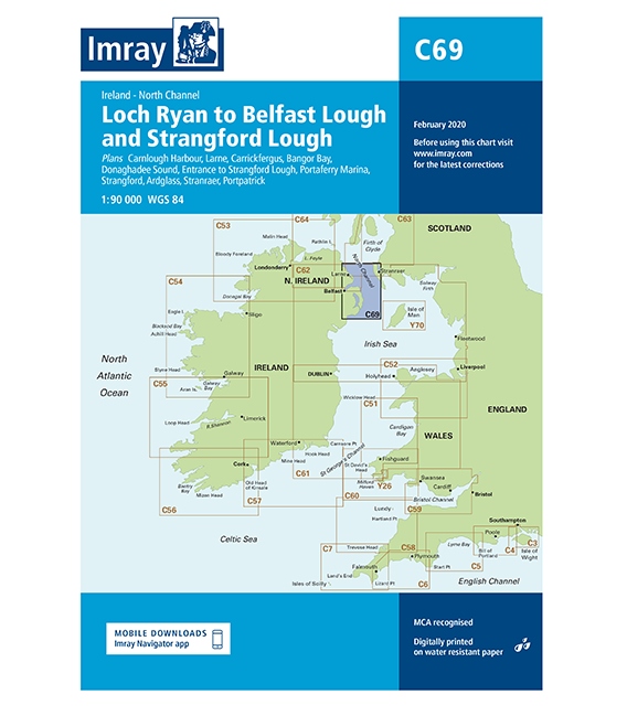 Imray Chart C69 Loch Ryan to Belfast Lough and Strangford Lough