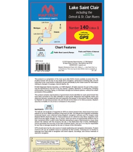 Maptech - Lake St. Clair Waterproof Chart, 1st Edition 2020
