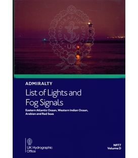 Admiralty List of Lights & Fog Signals NP77 Vol. D Eastern Atlantic O.,  Western Indian O.,  Arabian & Red Seas, 7th, 2026