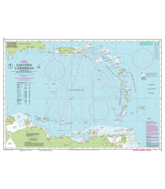 Imray Chart 1: Eastern Caribbean General Chart, 2024 Edition