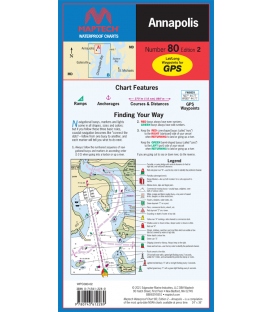 Maptech - Annapolis Waterproof Chart WPC080, 2nd Edition 2021