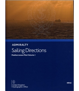 Admiralty Sailing Directions NP45 Mediterranean Pilot, Vol. 1, 17th Edition 2021