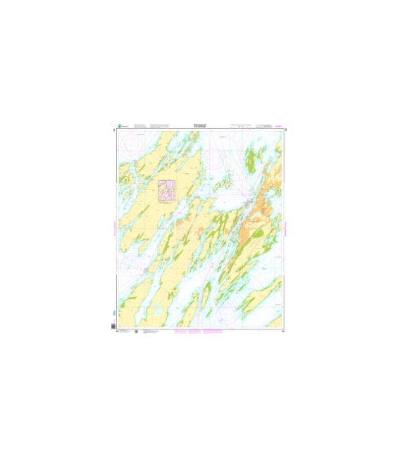 Norwegian Nautical Chart 488 Brønnøysund med innseilinger