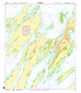 Norwegian Nautical Chart 488 Brønnøysund med innseilinger