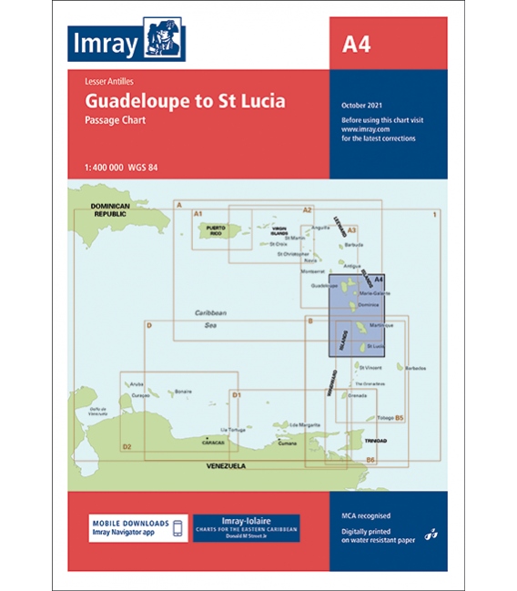 Imray Chart A4: Guadeloupe to St Lucia