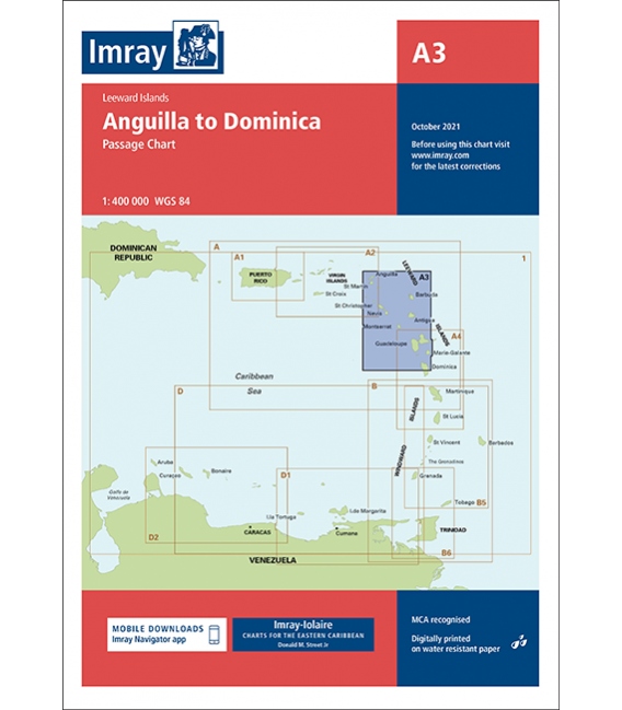 Imray Chart A3: Anguilla to Dominica