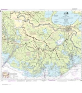 NOAA Chart 11352 Intracoastal Waterway New Orleans to Calcasieu River East Section