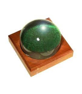 3½" (89mm) Light Gathering 4x Magnifier w/ Square Mahogany Base 