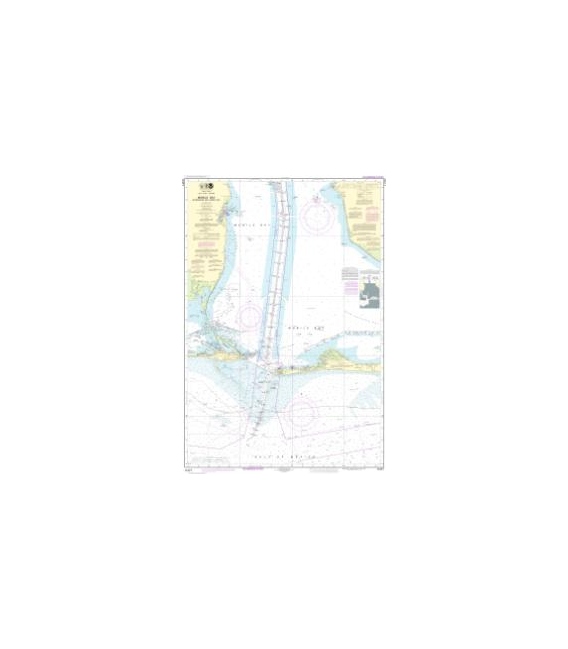 NOAA Chart 11377 Mobile Bay Approaches and Lower Half
