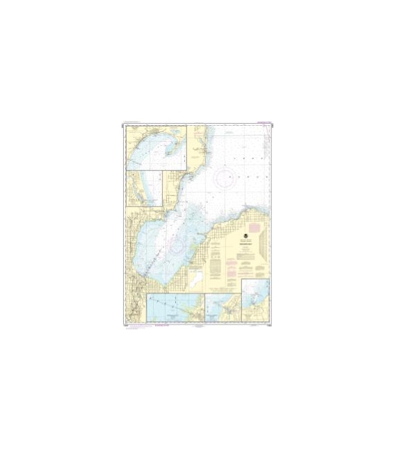 NOAA Chart 14863 Saginaw Bay - Port Austin Harbor - Caseville Harbor - Entrance to Au Sable River - Sebewaing Harbor - Tawas Har