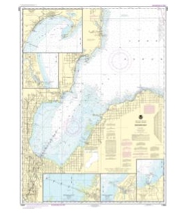 NOAA Chart 14863 Saginaw Bay - Port Austin Harbor - Caseville Harbor - Entrance to Au Sable River - Sebewaing Harbor - Tawas Har