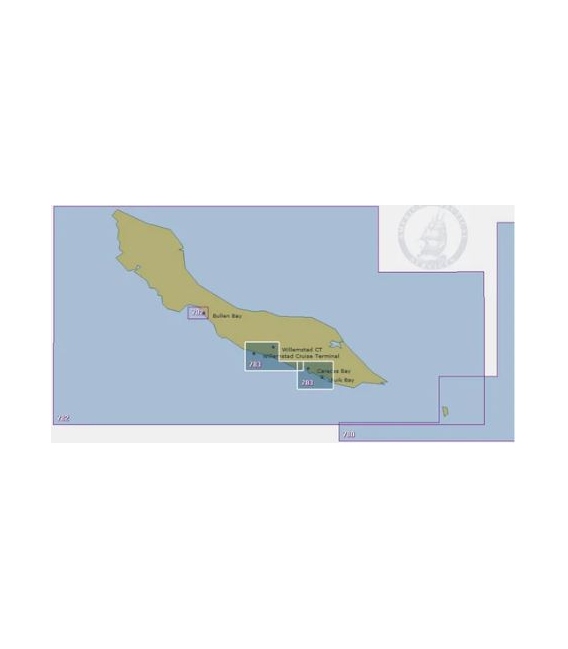 British Admiralty Nautical Chart 783: Curacao Sint Annabaai and Schottegat