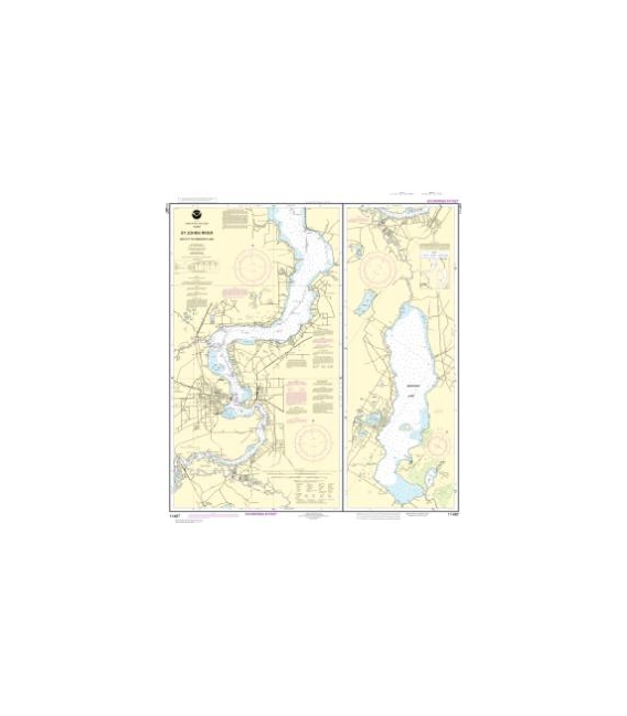 NOAA Chart 11487 St. Johns River Racy Point to Crescent Lake